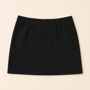 Valia Black Mini Skirt Small Made in Canada Minimalist Quiet Luxury